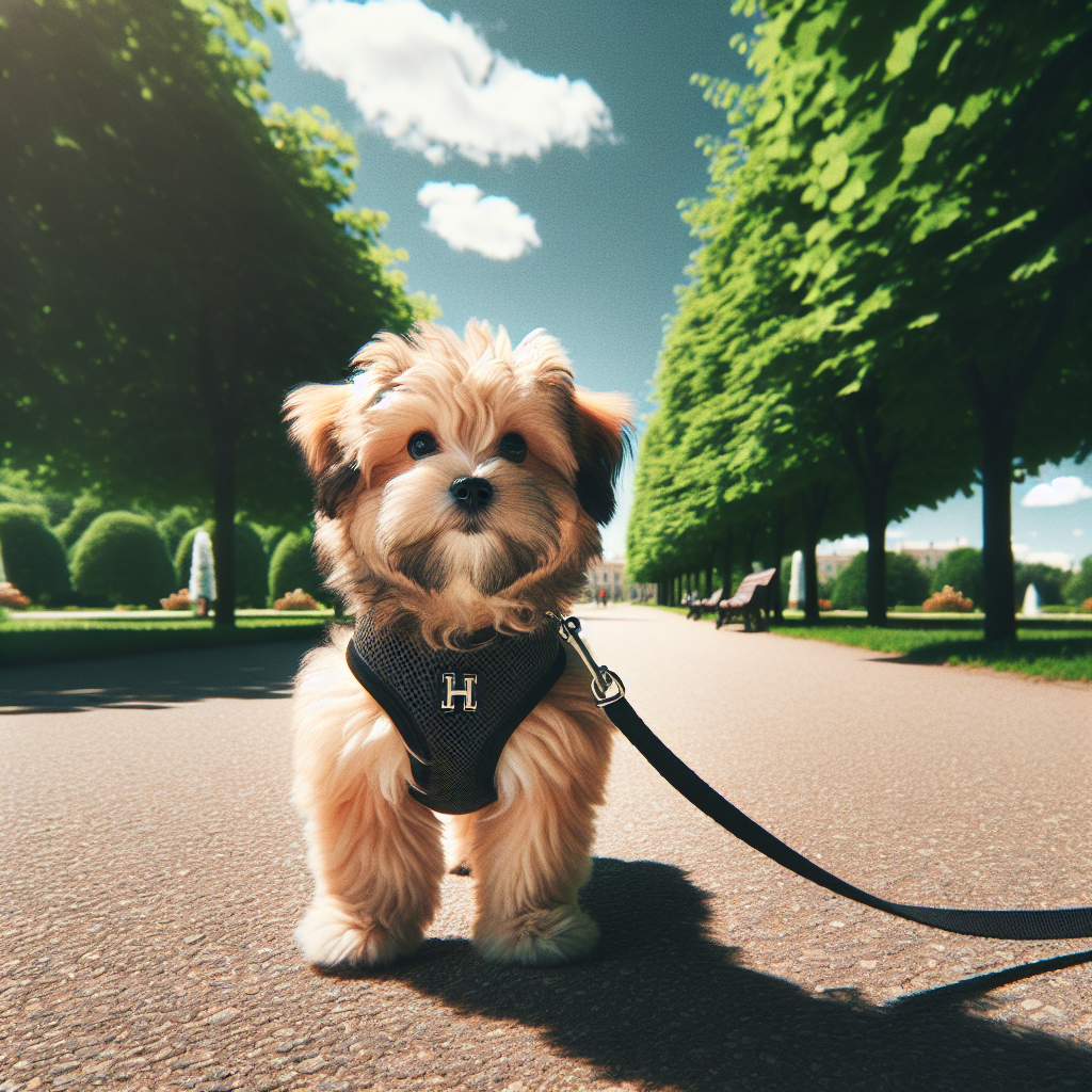 산책하는 강아지